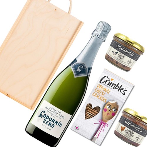 Codorniu Zero Alcohol Free Sparkling Wine 75cl And Pate Gift Box